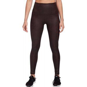 CALIA Power Sculpt Faux Leather High Rise Leggings Brown